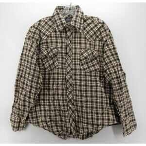 VINTAGE Lariat Shirt XL Flannel Western Pearl Snap Cowboy Rodeo 70s *